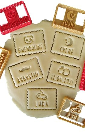 Cortador de galletas pequeño de mantequilla - 50 diseños a elegir + texto personalizable