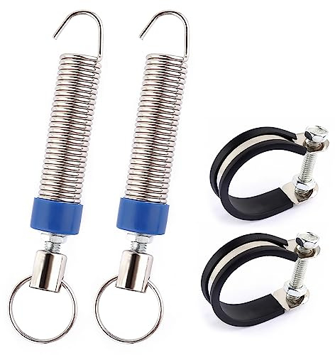 2PCS Car Lift Spring for Trunk with 2 Clamps,Adjustable Automotive Replacement Shock Lift Supports,Automatic Open Car Trunk Tail Boot Lid Lifting Spring Device for Cars Without Hydraulic Lever