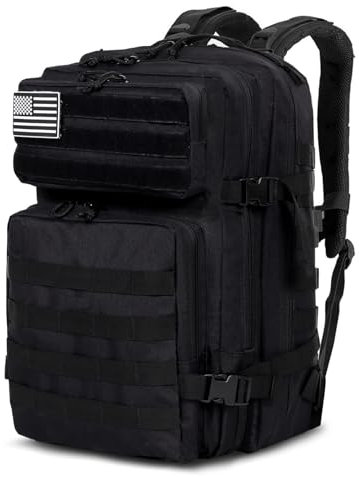 TANTOMI Taktischer Rucksack, 45L Militär Rucksack, Outdoor Rucksack, Travel Backpack, Tactical Backpack mit Klettverschluss, Bundeswehr Rucksack Geeignet für Reisen, Outdoor-Abenteuer