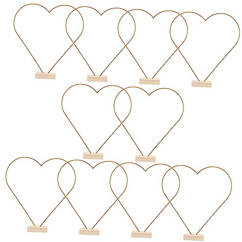 TEHAUX 10sets Wedding Table Centerpieces Floral Hoop Decor with Base for Romantic Events Metal for Crafting Unique Home Decorations