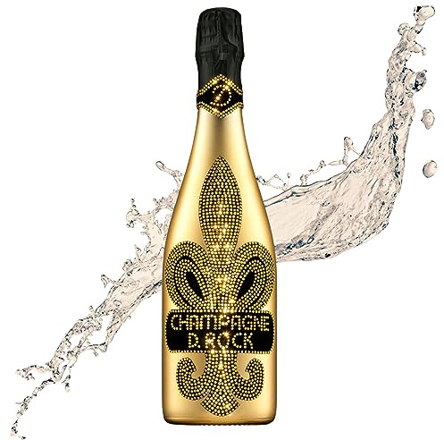 Champagner Brute Gold -D. Rock | 50% Pinot Noir 50% Chardonnay | 0.75 l | Traditionell | Französischer Familienbetrieb | Champagne 2 Jahre gereift | Sekt- & Champagner-Geschenkideen