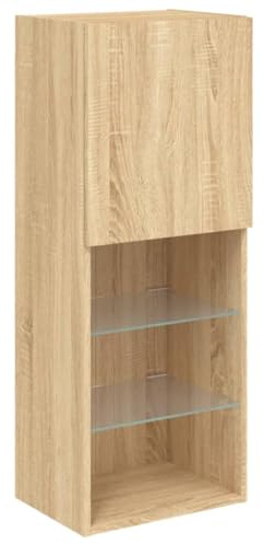 vidaXL TV-Schrank mit LED-Leuchten Sonoma-Eiche 40,5x30x102 cm