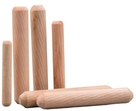 Holzdübel, Schrank, Schublade, rund, geriffelt, Holz, Bastelstifte, Stangen-Set, Möbelbeschlag, Holzdübelstifte, 100 Stück, M5 (Size : M5 (100PCS), Color : 20mm)