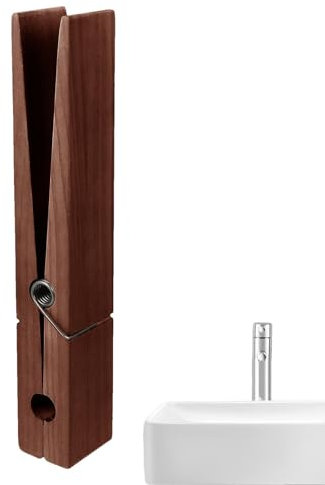 FmtwPhn 30cm Clothespin Wooden Clothespin Towel Holder, Giant Wooden Clothespins, Sturdy Clothes Pins Wood For Living Room, Large Clothespin Wall Towel Hooks Craft Supplies