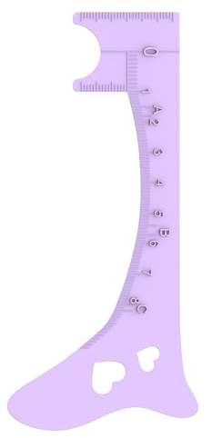 Regla de cejas, plantilla de cejas, herramienta de medición de cejas, herramienta de medición de cejas, regla de contorno de cejas para delineador de ojos con alas