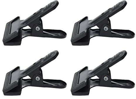 Milltrip Heavy Duty Spring Clamps Clips, 4Pcs Backdrop Spring Clamps Woodworking A Clip Heavy Duty Anti Slip Metal Wide Mouth Spring Clamps for Photography Backdrops