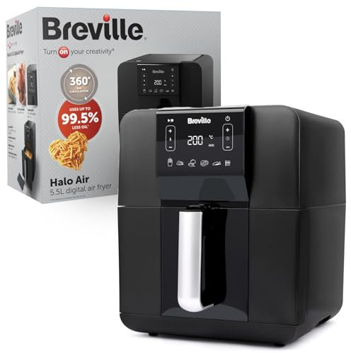Halo Air Fryer - The Detachable Air Frying Basket And Divider Are Dishwasher-safe For Fuss-free Cleaning - Size: 5.5L - Weight: 7.6kg - Dimensions: 34.8(L) X 38.5 (W) X 29.0 (H)
