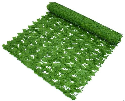 Künstlicher Efeu Heckenzaun 10m Wetterfest Grün Mauer für Garten Balkon Deko Sichtschutz Efeu Design Outdoor