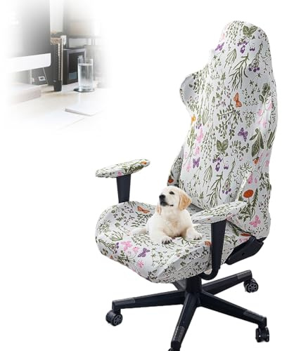 Tedkoo Fundas para sillas de Oficina y Gaming, 4 Unidades, elásticas, con Estampado, para Silla de Ordenador(K)