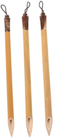 Homoyoyo 3pezzi Penna per Calligrafia in Bambù da Strumento di Scrittura Arabo Vintage Adatto Disegno Pittura Modellatura di Ceramiche e Sculture in Ceramica Fai da Te