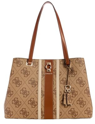 GUESS ERENIA GIRLFRIEND SATCHEL, COLOR CLO - COAL LOGO CLO - COAL LOGO One Size