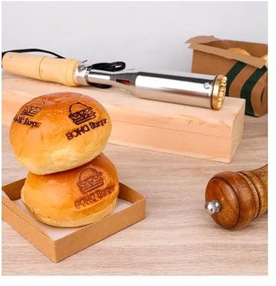 Personalized Branding Iron, Custom Burger Stamp Electric Iron For Wood Burgers/Steaks BBQ Branding Iron Logo Stamps