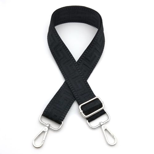 QZKJQDD Schultergurt für Tasche Taschengurte zum Wechseln, 3.8cm Breit Tragegurt Tasche, Umhängegurt für Taschen, Verstellbarer Schultergurt für Taschen, für Damen Handtaschen (Schwarz)