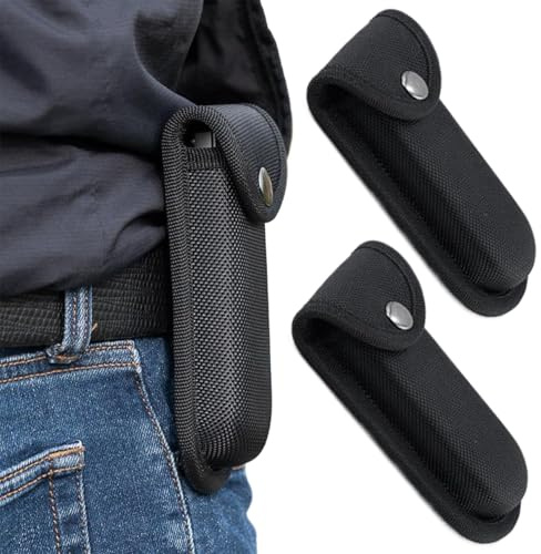 2 Stück 2, 8 x 5, 9 Zoll Multitool-Scheide, Messerscheide mit Gürtelschlaufe und Schnappverschluss, verschleißfeste, kompakte Gürteltasche für Herren, Tischler