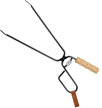 Ofenbesteck Feuerzange, Kaminzange, Holzgreifer, strapazierfähig, leicht, robust, Brennholzzange, Lagerfeuerzange for Kochen, Grillen im Innenbereich