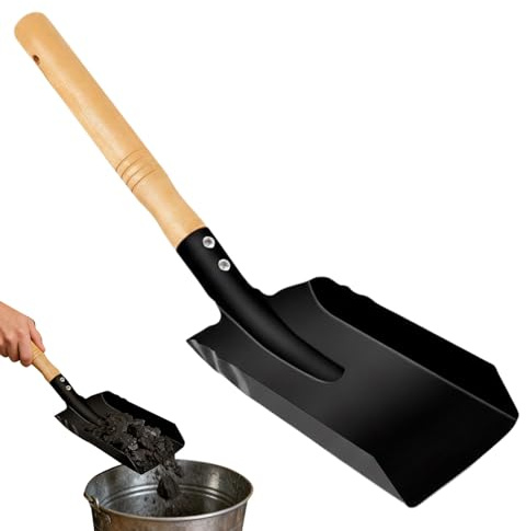 Pelle de Cheminée,Ustensile de Nettoyage pour Brasero et Scoop à Charbon | Pelle à Cendres pour Poêle à Bois - pour Poêle Barbecue Extérieur Garage Charbon Jardin