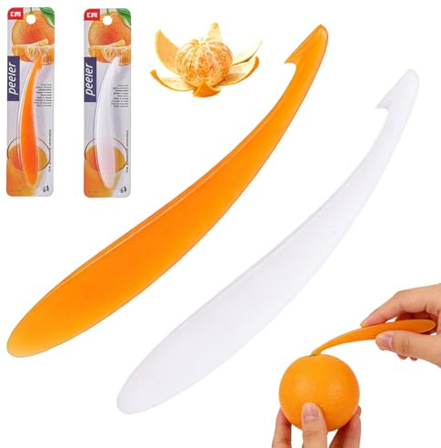 Zweiteiliges Set Orangenschäler, Hocheffizienter Zitrusschäler,Manuell Apfelsinenschäler,Geeignet Für Orangen Und Andere Zitrusfrüchte,Ein Praktisches Schälwerkzeug Für Küche Und Alltag