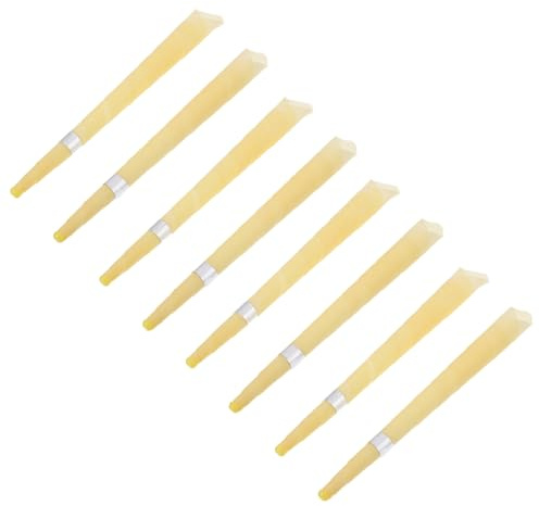 FOYTOKI Velas de Aromaterapia para Oídos Forma Trompeta, 8 Unidades en Color Amarillo Claro, de Abejas Natural, Limpiadores de Cerumen Prácticos para Ambientes Polvorientos y Cuidado