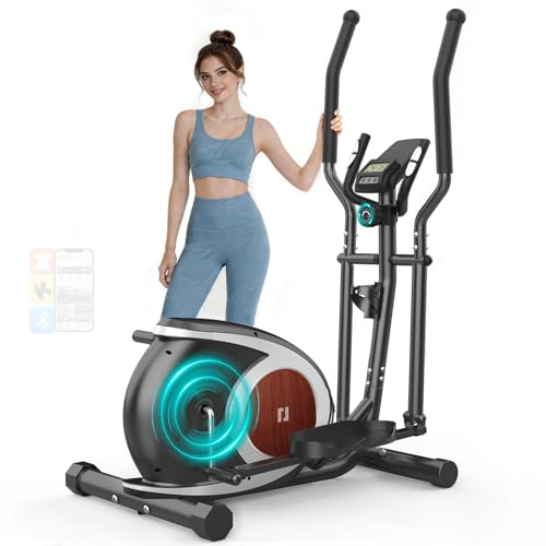 YONISEE Elíptica Magnética Fitness para Casa, Volante 6 KG, Peso máx 130 kg