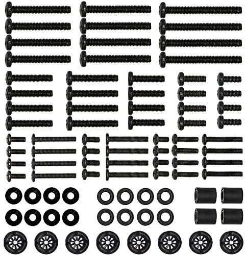 WALI Kit de Matériel de Montage Universel pour Téléviseurs et Moniteur jusqu'à 80 Pouces, Ensemble Comprend Vis pour Montege TV de Type M4, M5, M6 et M8, Rondelles et Entretoises (UVSP), Noir