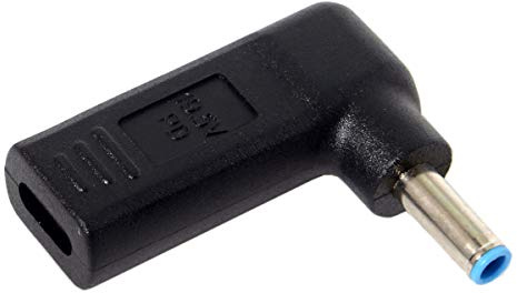 Cablecc USB 3.1 Tipo C USB-C auf DC 20 V 5,5 x 2,5 mm Adaptador PD-Emulador Disparador 90 Grad abgewinkelt