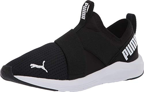 PUMA Womens Prowl Slip On Cross Trainer, Womens Black Womens White, 9