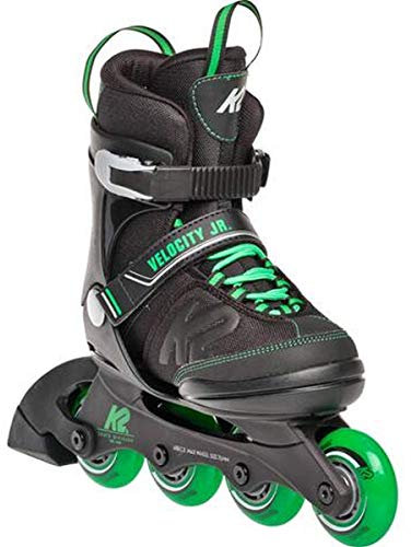 K2 Inline Skates VELOCITY JR BOYS Für Jungen Mit K2 Softboot, Black - Green, 30E0281