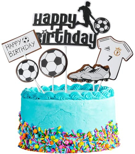 Cupcake Toppers,Zahnstocher Flaggen 6 Stück Football Cupcake Topper Dekorationen für Kinder Geburtstag Hochzeiten Duschen Hochzeit Party Supplies Dekor Gefälligkeiten