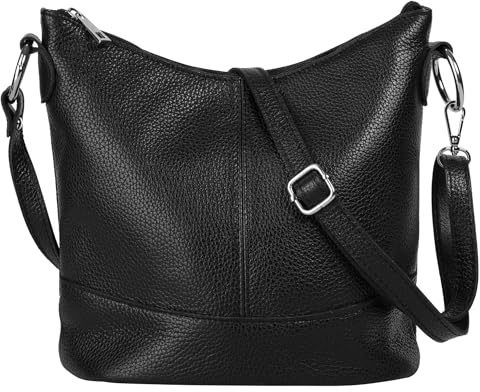 Cluty Umhängetasche Echt Leder Damen Made in Italy, Handtasche, Schultertasche, Crossbody Bag aus Leder