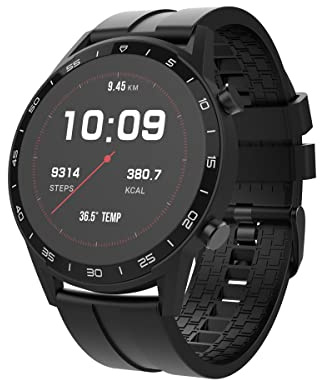 Artists Milano smartwatch herr, IP68 vattentät, hjärtfrekvens, kroppstemperatur, sportaktiviteter, stegräknare och kalorier, sociala aviseringar och väder, batteri med lång livslängd