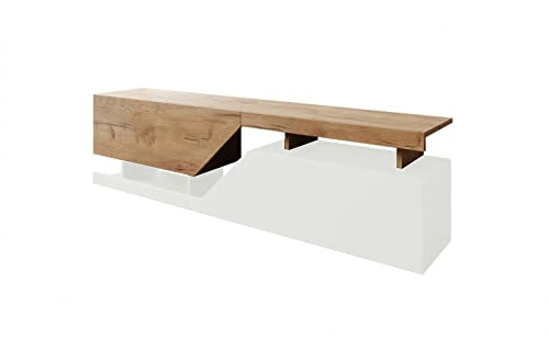 Bestmobilier Pitt - Meuble TV - 160 cm - Style Industriel