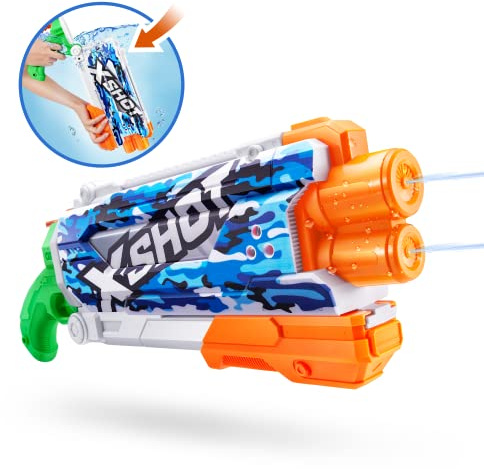 Fast-Fill Skins Pump-Action Water Camo Pistola de Agua X-Shot Water de Zuru (Water Camo)