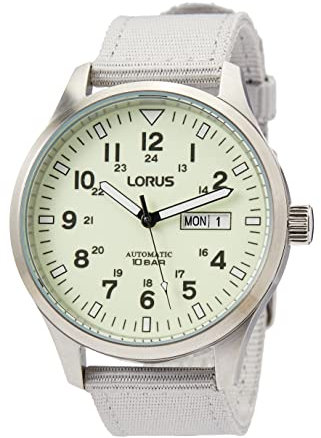 Lorus Herren-Uhr Automatik Edelstahl mit Textilband RL415BX9