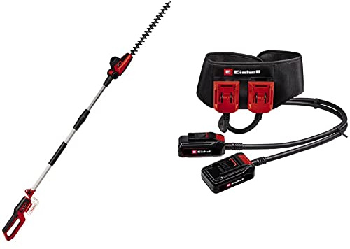 Einhell Akku-Teleskop-Heckenschere GC-HH 18/45 Li T-Solo Power X-Change (18 V, 41 cm Schnittlänge, Hauptgriff drehbar, Metallgetriebe, Motorkopf 7-fach neigbar, inkl. Akku-Gürtel, ohne Akku)