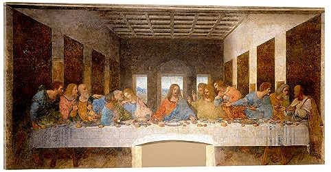 Posterlounge Das Abendmahl Acrylglasbild von Leonardo da Vinci 100 x 50 cm Wandbilder Wanddeko