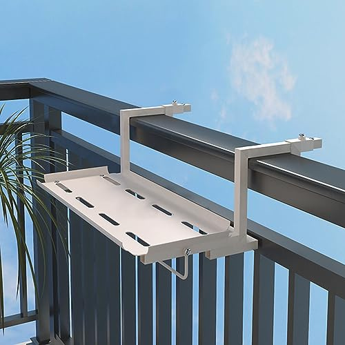 MMleYN Table De Bar De Balcon pour Garde-Corps avec Suspension Inférieure, Tables De Rail Suspendues Extérieures pour Terrasse, Table Suspendue De Balcon Murale pour Porche De Jardin De Terrasse (Col