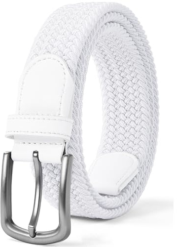 PlusZis Herrengürtel, elastischer Gürtel, Stretch, geflochtener, lässiger Gürtel, 3,5 cm, mit Geschenkbox.