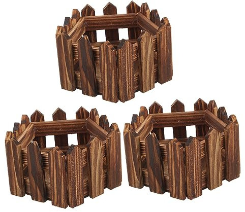BESPORTBLE 3piezas Maceta De Madera para Suculentas y Flores Decorativa y Duradera para Ventanas