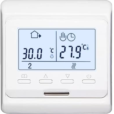 DollaTek Termostato de calefacción por suelo radiante programable Termostatos de ambiente manuales digitales Controlador de calefacción por suelo radiante eléctrico con sensor de sonda de 3 m