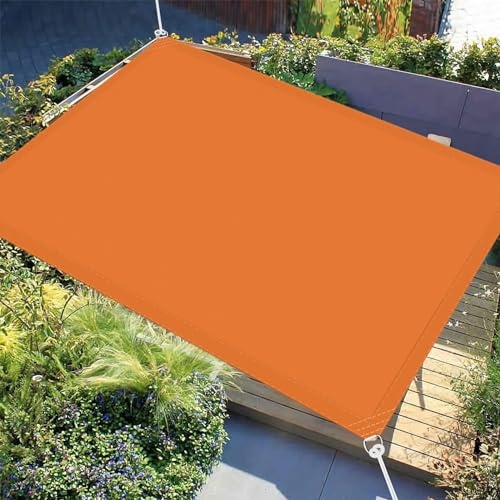 Tenda a Vela Parasole Rettangolare 3 x 4 m Rettangolo Rete Ombreggiante Rete da Giardino Protezione UV 98% Antivento per Esterno Giardino Terrazza Colore, Arancione