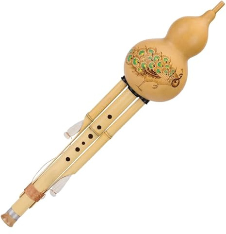 Trärörsinstrument, nationella musikinstrument Hulusi Flöjt Professionell spelar Hulusi Flöjt Naturlig kalebass Musikinstrument for vuxna och nybörjare kalebassflöjt(F key)