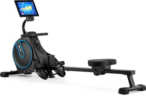 Gymtek® XR1000 Rudergerät für Zuhause, Rudermaschine - bis 120 kg, 16 Widerstandsstufen, 6kg Schwungmasse LCD Display - Rudergeräte für Home Gym, Fitness, Rowing Machine, Rudergerät Wasser