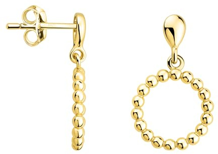 SOFIA MILANI - Damen Ohrringe 925 Silber - vergoldet/golden - Kugel Kreis Ohrstecker - E2645