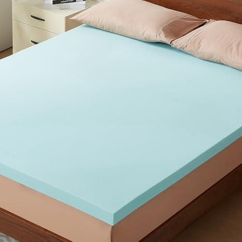 CASABEL Memory Foam Topper 160x200 cm, 4 cm Viskoelastischer Gel Matratzen Topper mit Kühl-Effekt, Ergonomisch und Atmungsaktiv – Ideal für Doppelbett, Boxspringbett und Schlafsofa
