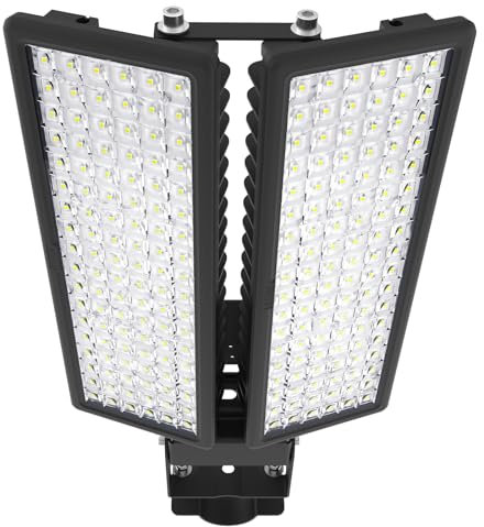 HOPEDAMAI 28000LM LED Strahler Außen 200W, Straßenlaterne Mastleuchte Lampe 6500K Flutlicht Einstellbarem Winkel IP67 Wasserdicht 230V LED-Straßenleuchte für Garten, Parkplatzbeleuchtung(Φ45-65mm)