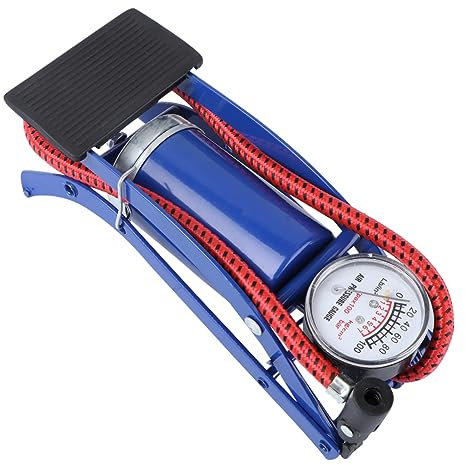 POPETPOP Fahrradpumpe Standpumpe Tragbar Für Reifenpumpe Hochdruck-fußpumpe Aktiv-standpumpe Mit Manometer Fahrrad Schlauchboote Luftmatratzen