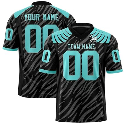 Generisch Personalisiert American Football Trikot Personalized Printed Team Name & Number für Herren Damen Kinder Jugend American Football Helm