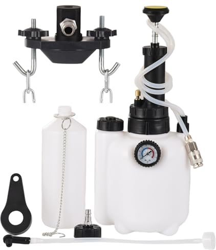 LXNEER Brake Bleeding Kit 3L Brake and Clutch Hand Pressure Bleeder Tool, One Man Brake Fluid Bleed Kit with E20 Adapter for Car Motorcycle