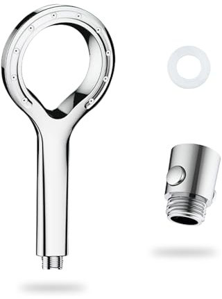 PHMING Soffione Doccia Alta Pressione, Atomizzatore ad Alta Pressione Soffione per Doccia, Anello Doccino-Doccia, con Valvola di Arresto, Doccino, per Casa, Hotel, Scuola