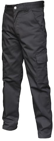 FNT Workwear Men's Multi Pockets Cargo Combat Work Trousers Work Pants with Zip & Button